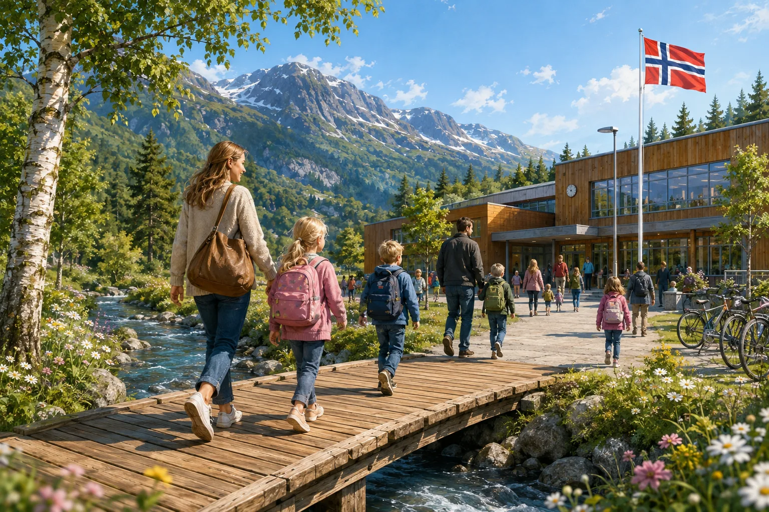 Bukkene Bruse til skolestart illustrasjon