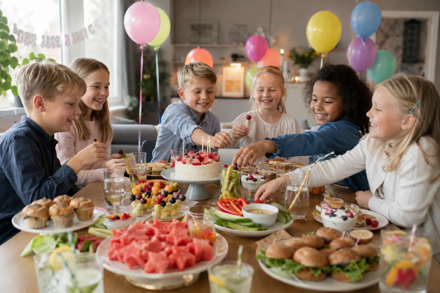 Sunnere alternativer til mat og snacks i bursdag